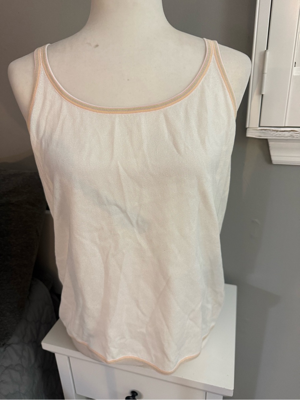 Escada Twinset with Peach Trim